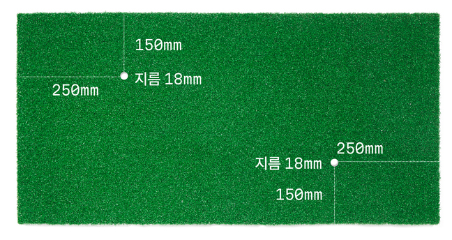 수동 티홀 타공 위치와 치수